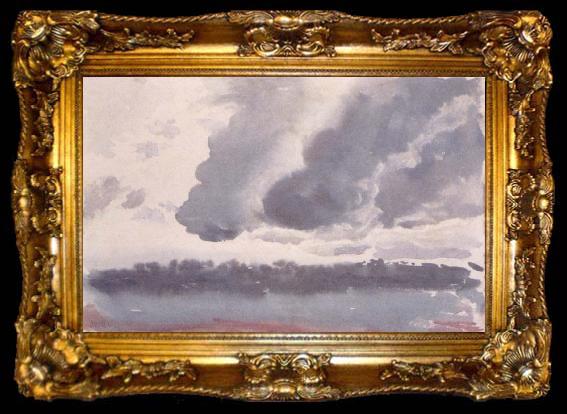 framed  James Walter Robert Linton Untitled(Stormy clouds with earth and water), ta009-2
